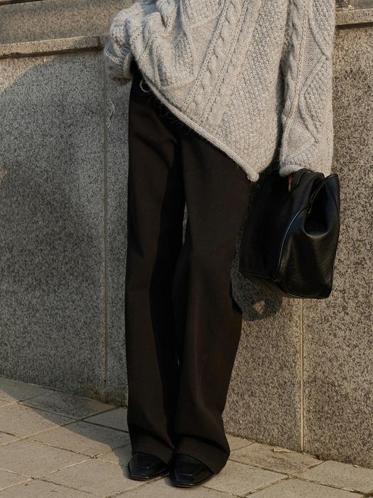 코튼 레귤러핏 데님 팬츠 블랙 VW542