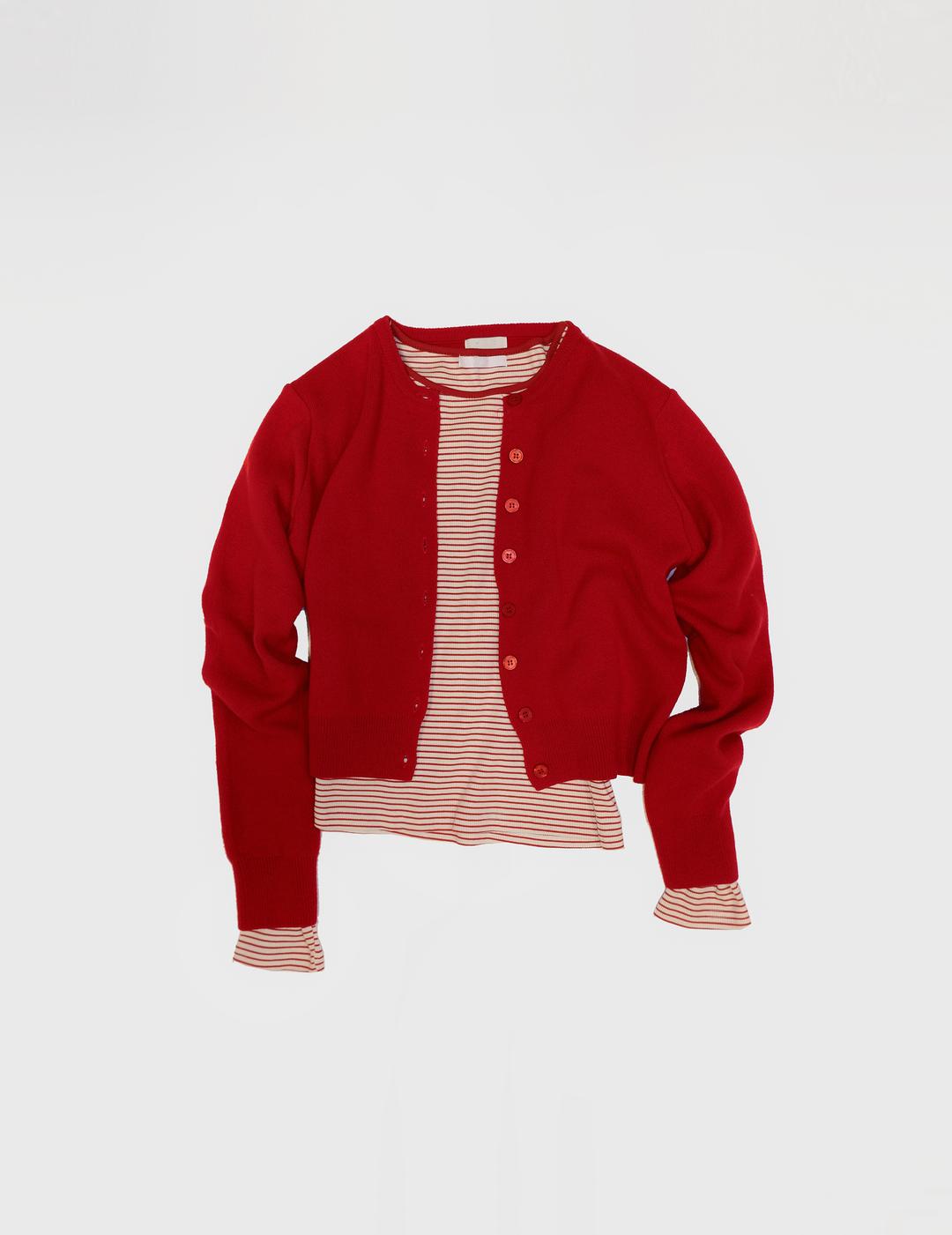 Malang cashmere cardigan In Red (5c)