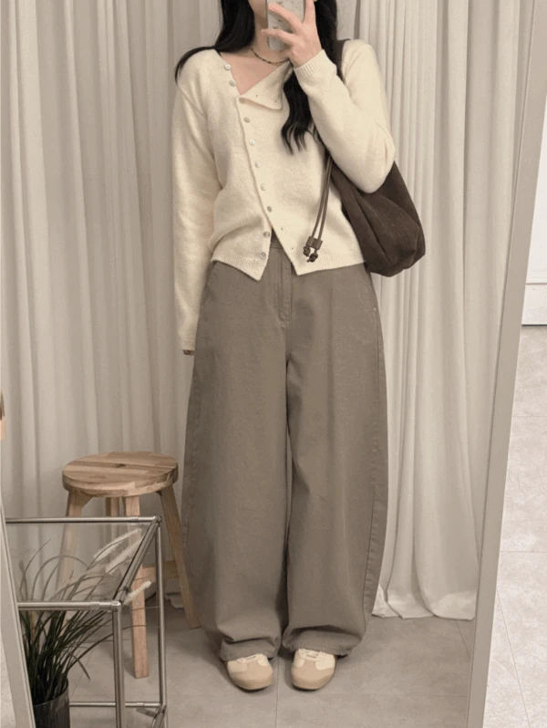 (봄신상🌸) 케인즈 루즈핏 사선 가디건