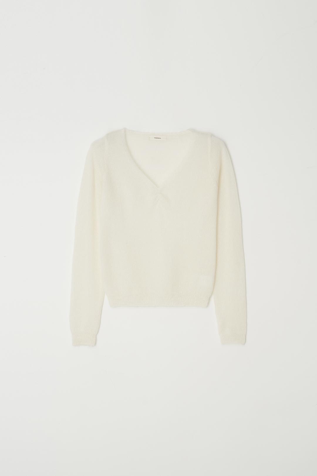 mohair shirring knit (ivory)