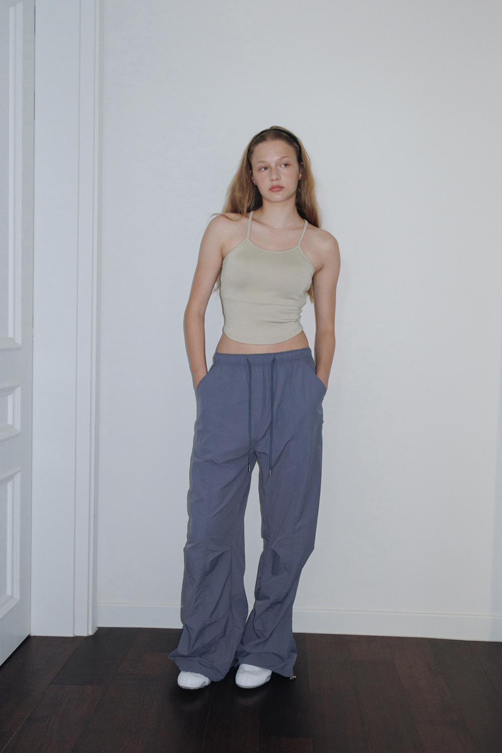 Eden string Pants_Navy blue