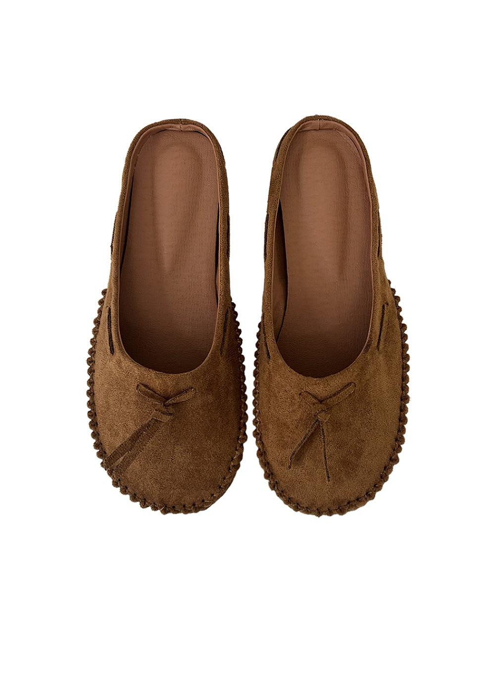no.133 suede brown tassel slipper