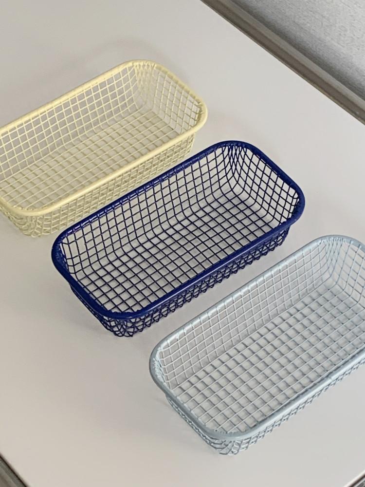 [사물아카이브] 스테인레스 컬러 미니 바스켓 (홈데코 인테리어 수납 철제 정리 함)