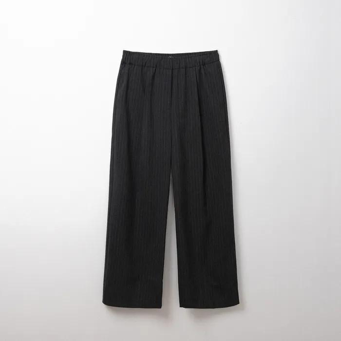 스트라이프 밴딩 슬랙스 (charcoal)