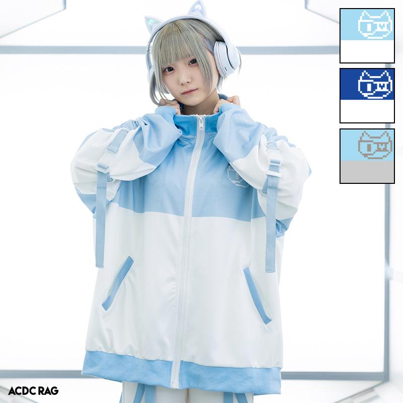 ドットネコ ジャージジャケット - WHITE/P.BLUE / FREE