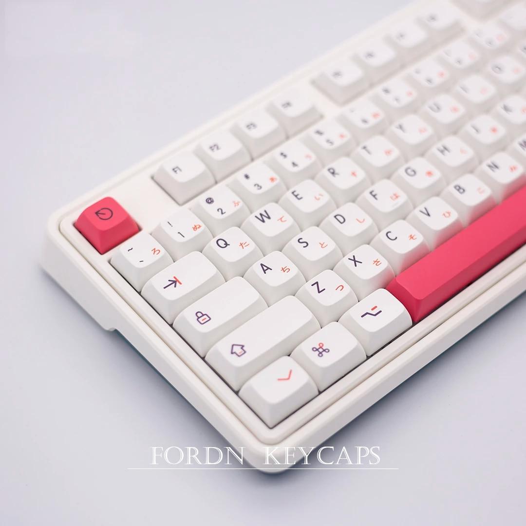 펜다이 118 키 XDA 프로필 PBT 키 캡 기계식 키보드 사용자 정의 키 캡을위한 맞춤형 일본어 귀여운 키보드 키 캡