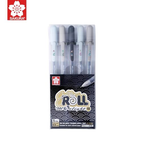 사쿠라 겔리롤 문라이트 5색세트/그레이톤