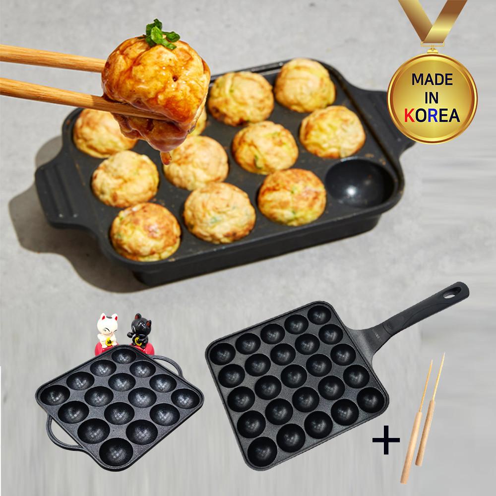 [제조업체 본사직영] 국산 타코야끼팬 16구 25구 12구[송곳2P무료제공] 인덕션겸용