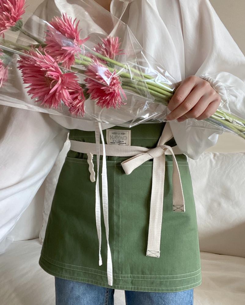 HAYAO  mini apron (olive green)