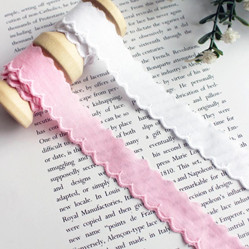 면 레이스 1필 파도랑 화이트  부자재