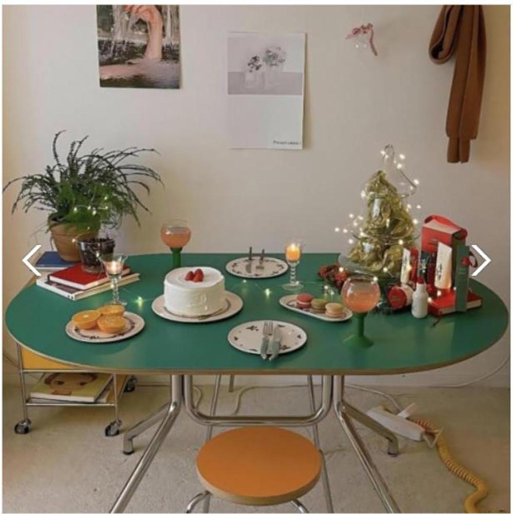 미드센추리모던 라운드테이블 티테이블 카페 식탁 원탁 140x87x74cm TR777