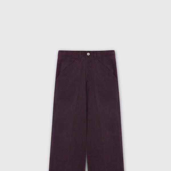 WIDE-LEG CORDUROY TROUSERS MULBERRY