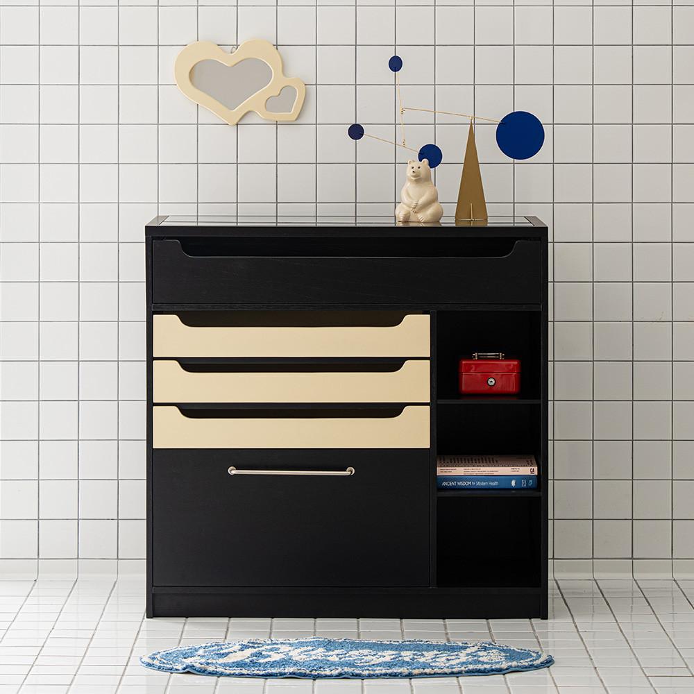 매스티지데코 M1 투톤 멀티 수납장 멀티장 수납장 수납선반 투톤가구 감성가구