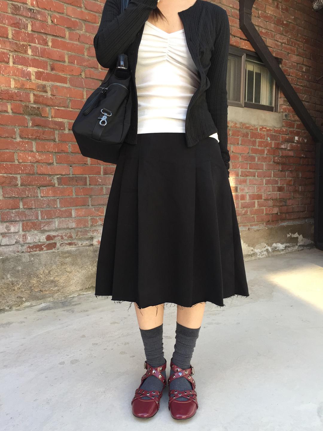 low midi skirt (2color)