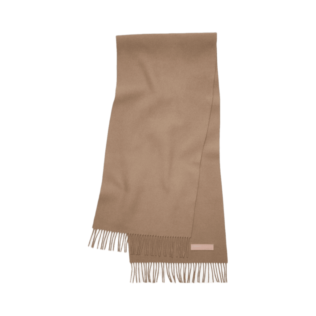 내로우 리치 울 프린지 머플러 웜 베이지