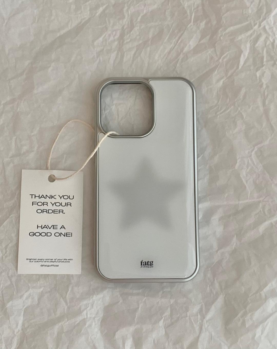 포올띵스굿 Gray Star 별 아이폰 갤럭시 범퍼 실버에폭시 폰케이스 핸드폰