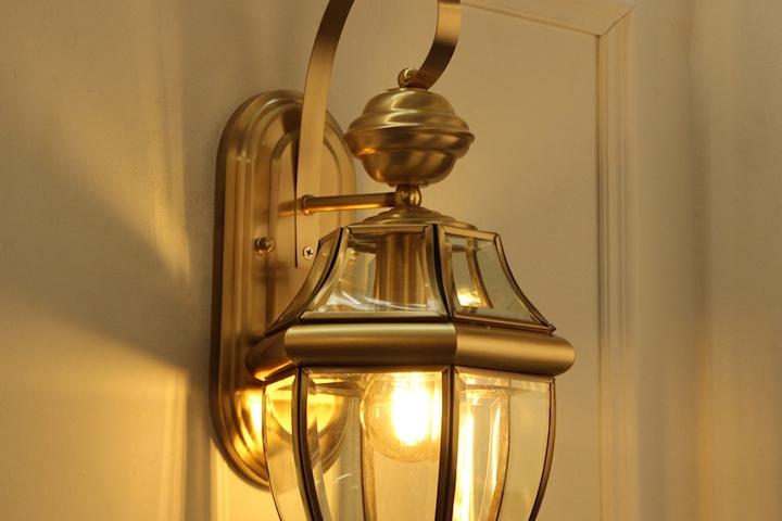 엔틱 황동 벽등 F타입 방수 벽부등