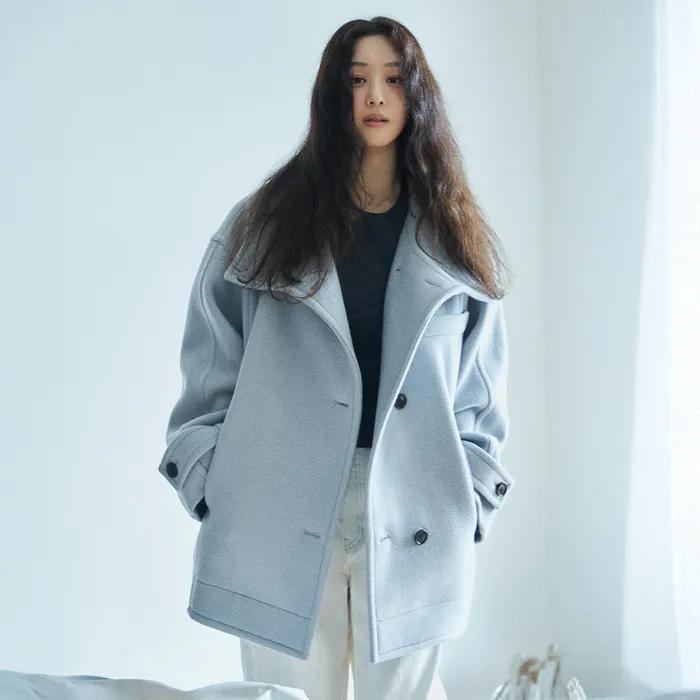 [29CM 단독] Cashmere Blended High-neck Half Coat SW5WH422-J5