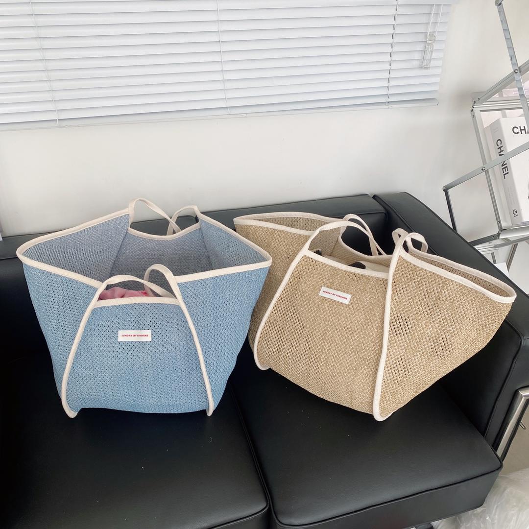 선데이바이선샤인 휴양지 라탄 보부상 여름 빅 쇼퍼백 물놀이 에코백 가방