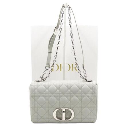 Dior(디올) M9242PWHC 그레이 서플 까나쥬 Dior Caro 카로 미디엄 은장체인 숄더백aa48611