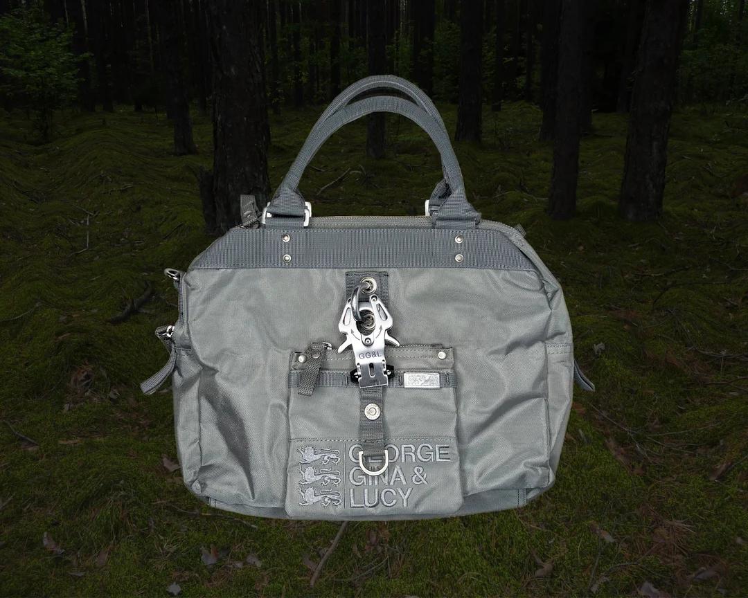 George Gina Lucy GG&L multi pocket grey cargo bag