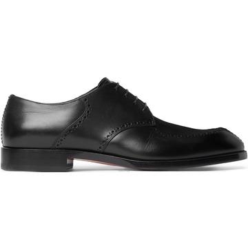 21 SS 크리스찬 루부탱 어 몬 옴므 블랙 레더 레이스 업 브로그