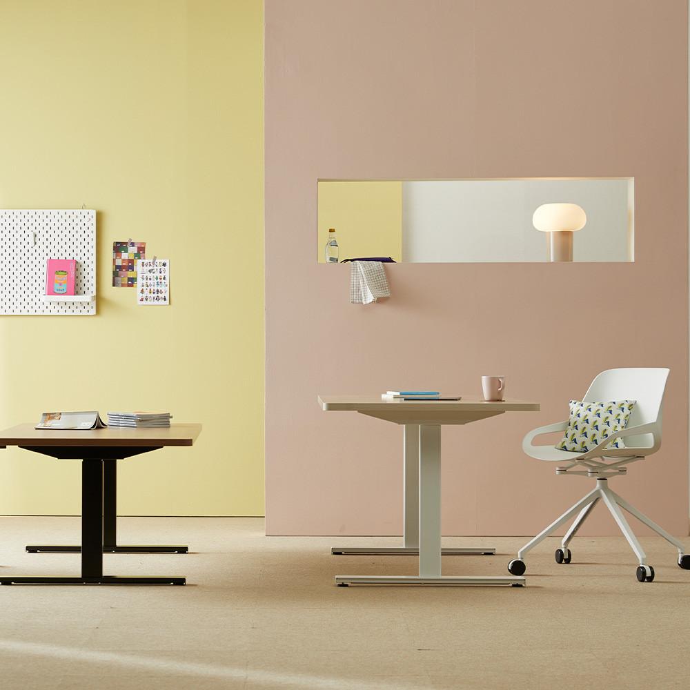 [ 에렉투스 ] 모션데스크 우드베니어 / 리낙 듀얼모터 / 800 mm - 2000 mm