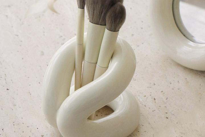 세라믹 다용도 연필꽂이 화장대 메이크업 브러쉬 정리함