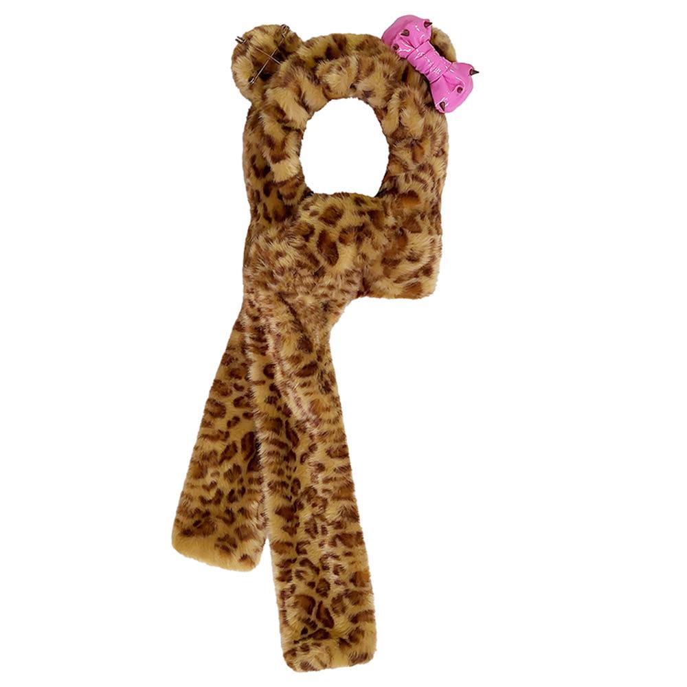 CFIERCE 씨피어스 큐트 레오파드 후드 스카프 모자 CUTIE LEOPARD HOODED SCARF
