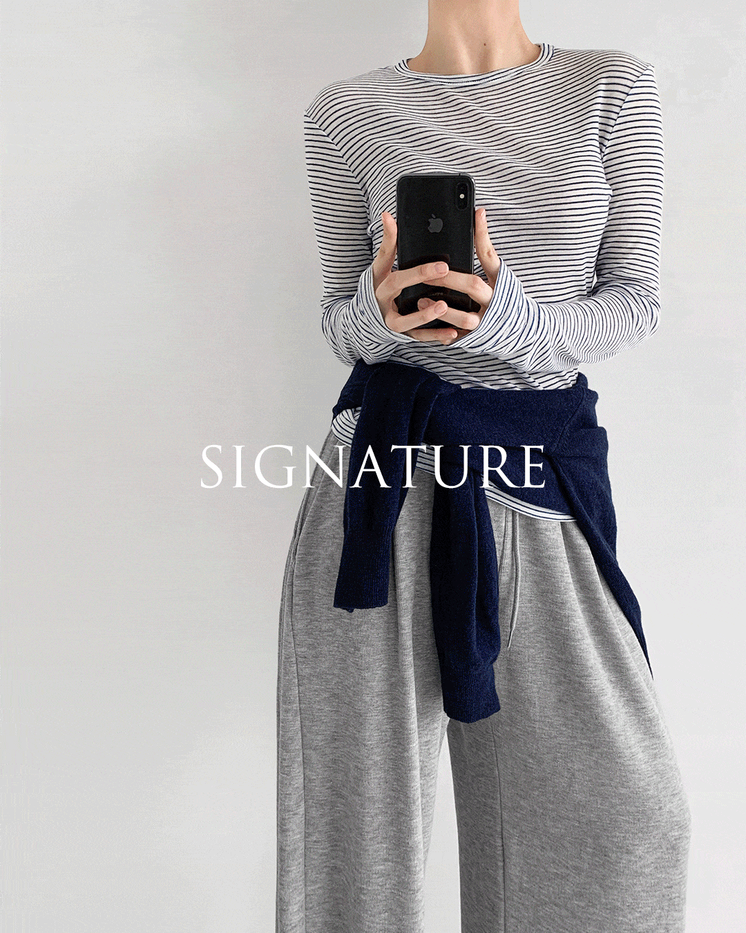 그루밍 Signature sleeve tee