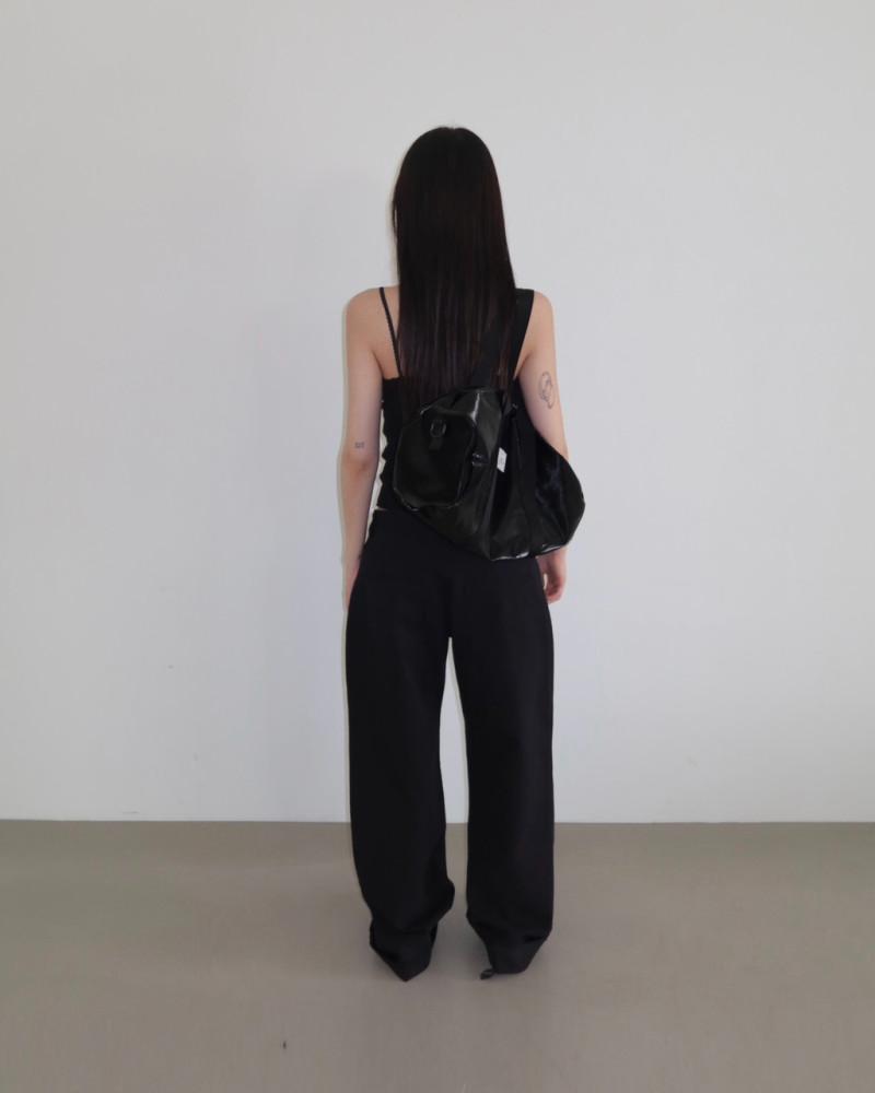 LOW BLACK COTTON PT 로우 블랙 코튼 팬츠 : yue