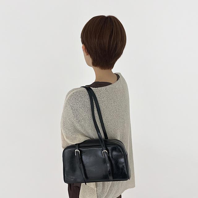 레더 스퀘어 보스턴 숄더백