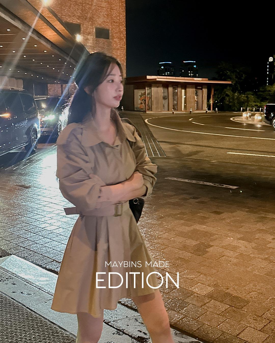 메이빈스 [5천장돌파/무료배송/MADE]뉴랜 트렌치 미니 원피스(+NEW 컬러)