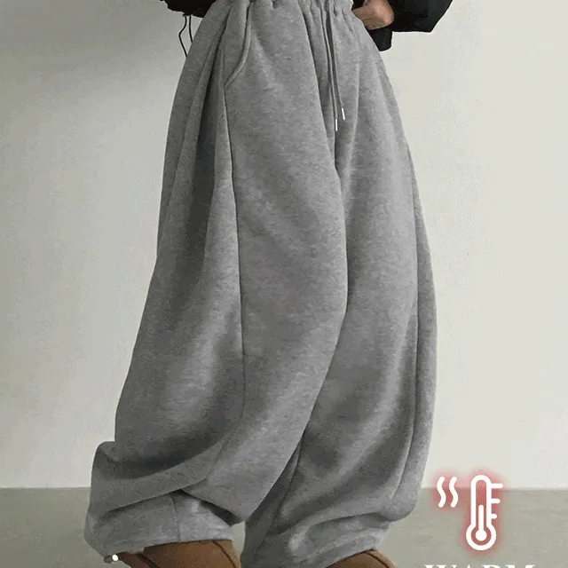 [2size/기모🖤]  콤마 벌룬 사이드 절개 투웨이 통와이드 트레이닝 팬츠 5color