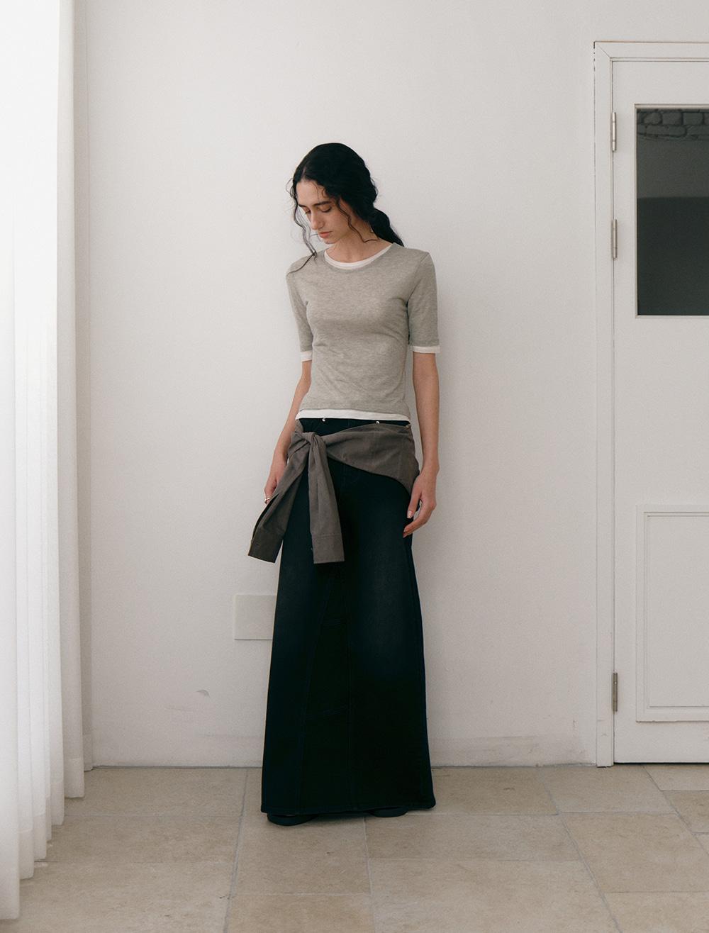 [2nd REORDER] LAYERED T-SHIRT [GREY]