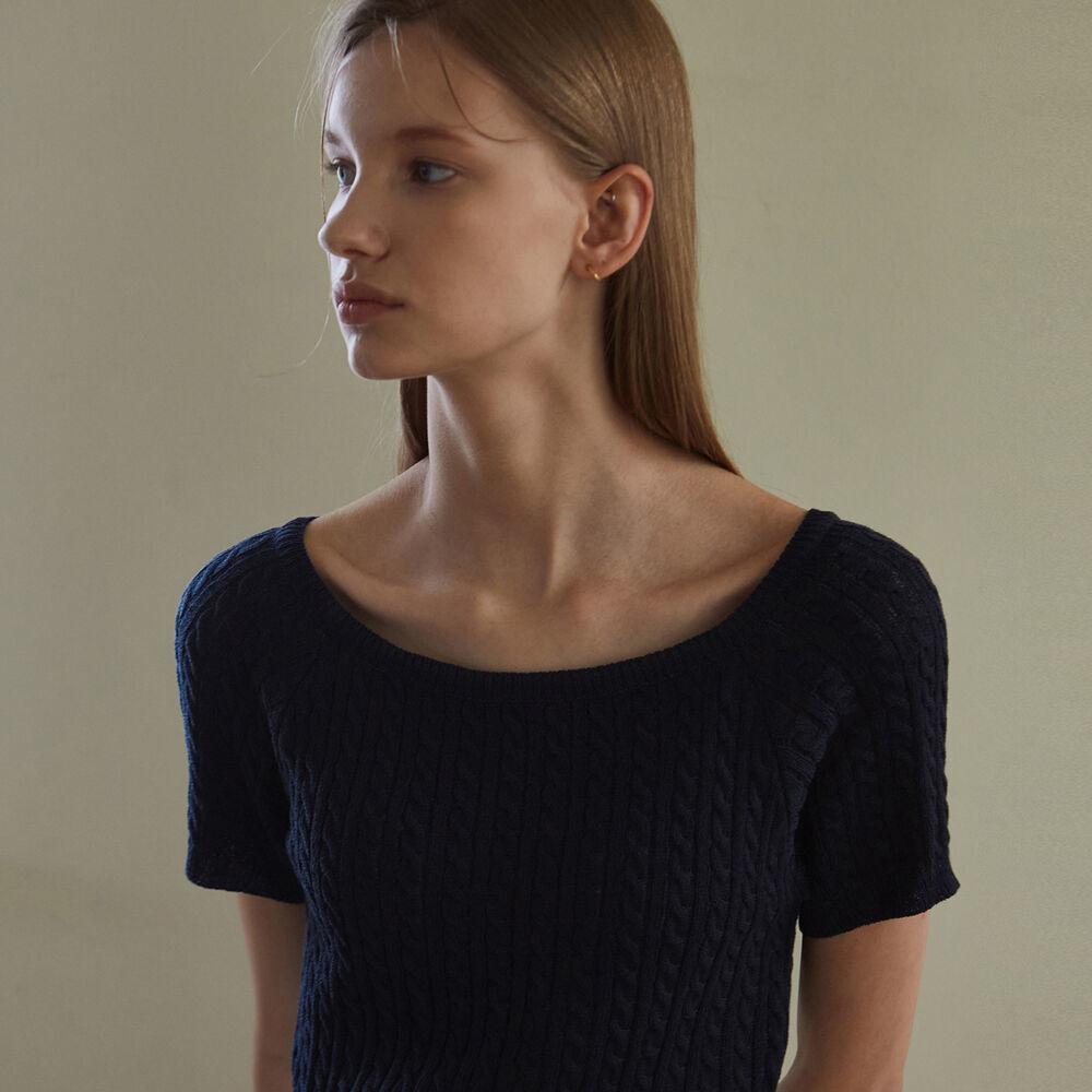 RAGLAN BIG ROUND KNIT_NAVY