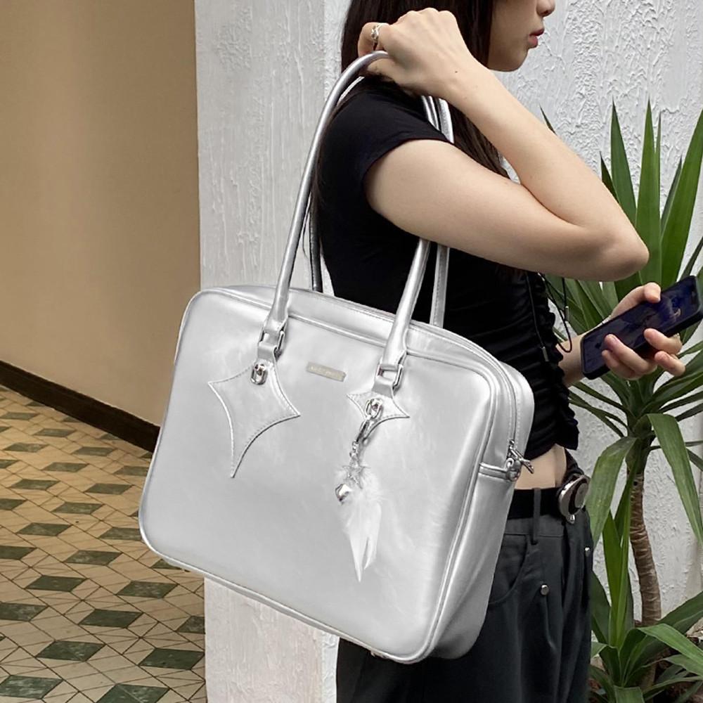 수심 Silver Denim Bag(4 Type) 실버 데님 노트북 가방 맥북 16인치