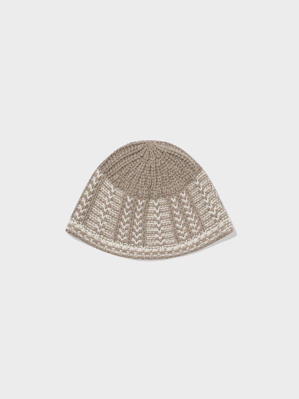 Jacquard Knit Beanie_Beige