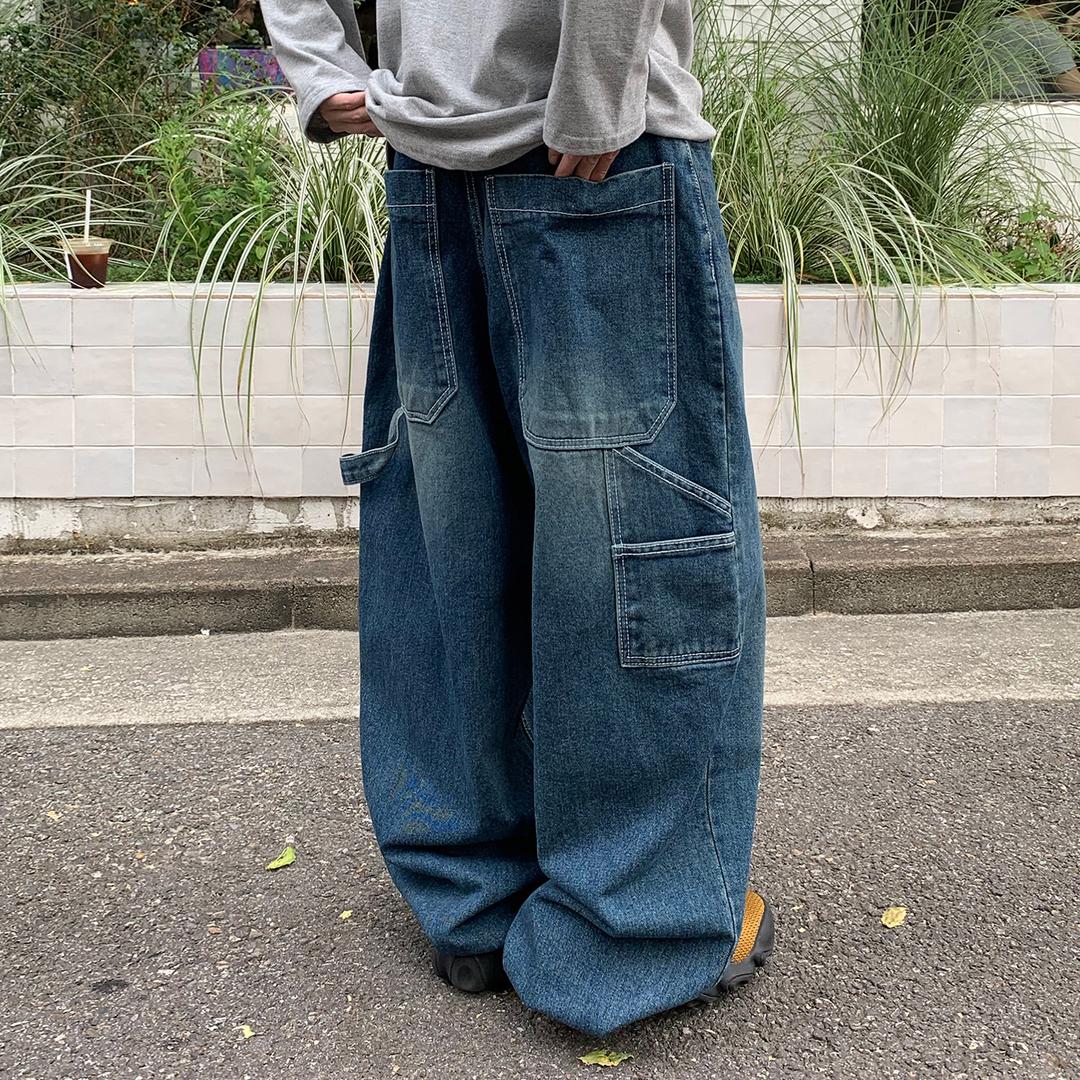 스케이터 카펜터 데님 벌룬 팬츠 (2color)