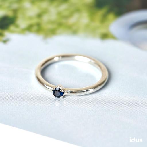 사파이어 브릴리언컷 반지