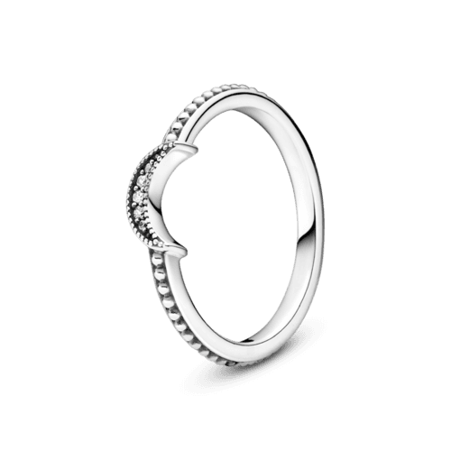 크레센트 문 비디드 링