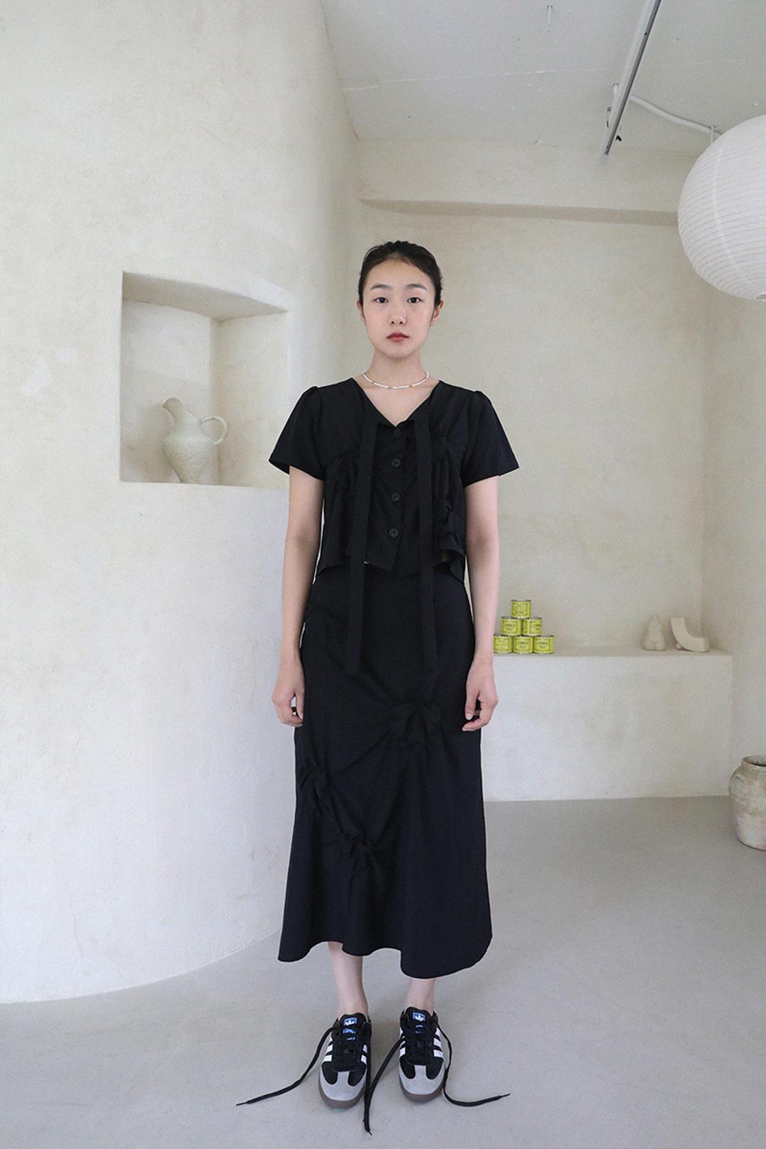 For Sunshine Moments Skirt_Black (2차 리오더)