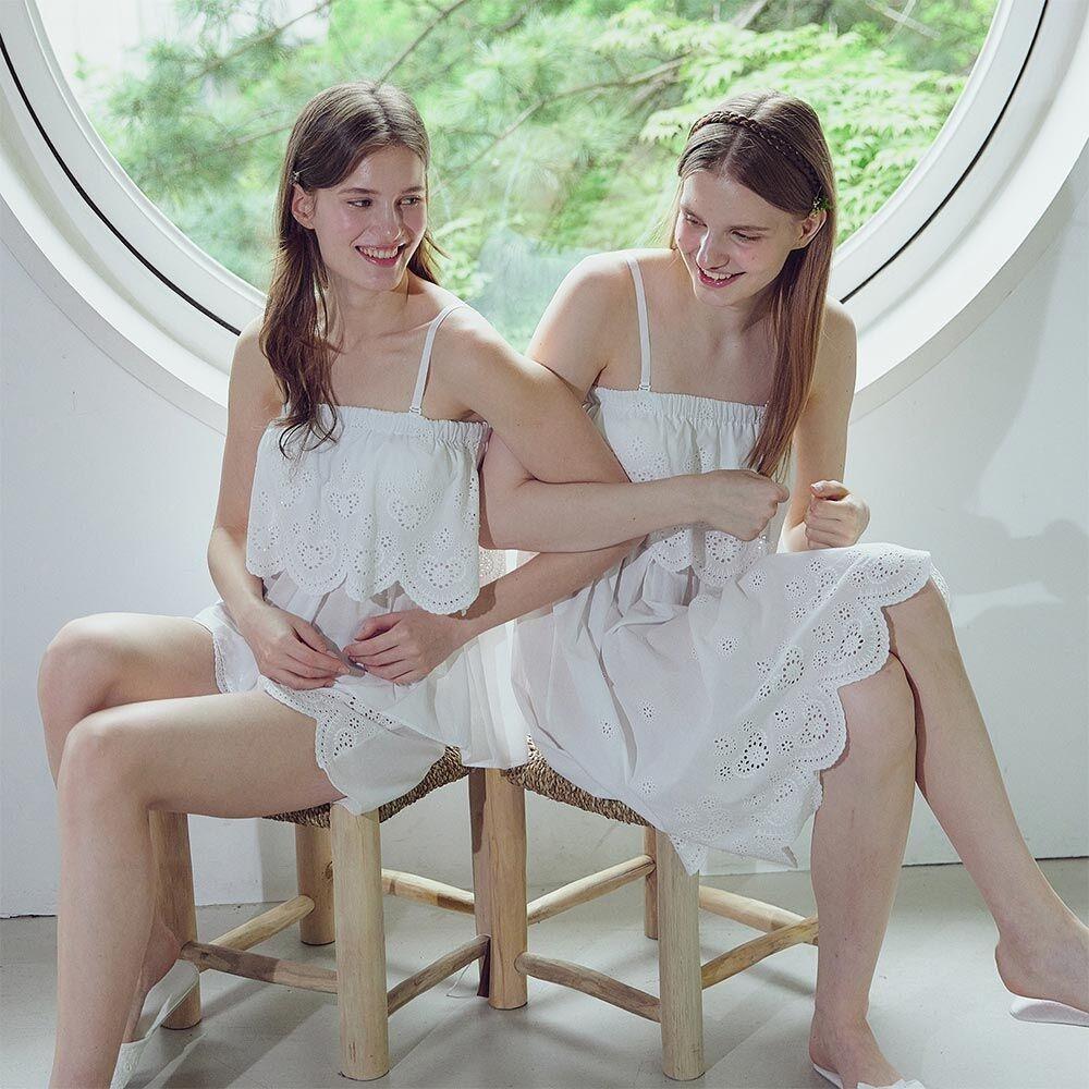 [4533-BCUHT] [캡내장] 몰디브 탑 투피스 Ivory