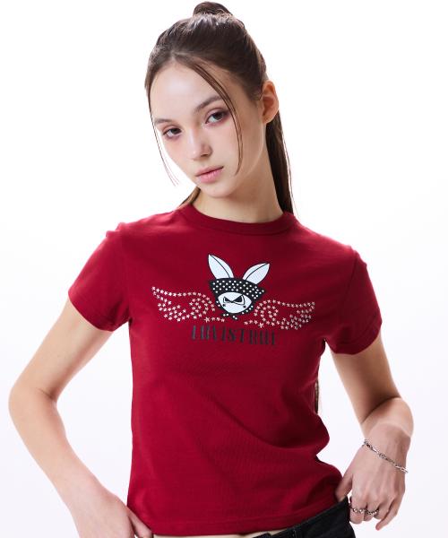 IM RUBBIT TEE(BURGUNDY)