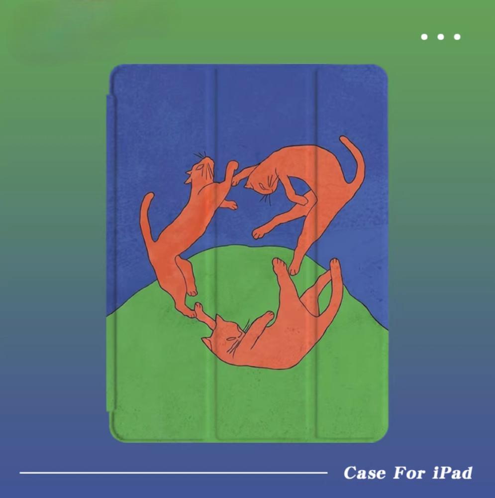 Ipad case 치즈 고양이의 춤 빈티지 아이패드케이스 미니 태블릿 커버