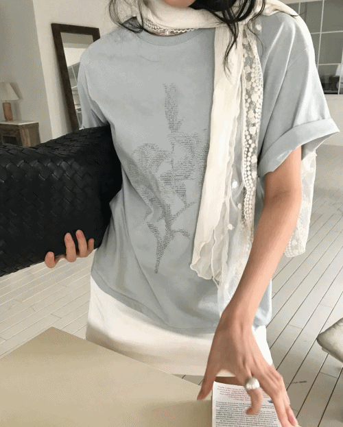 힙이레 lora 플라워 투웨이 티셔츠 (3colors)