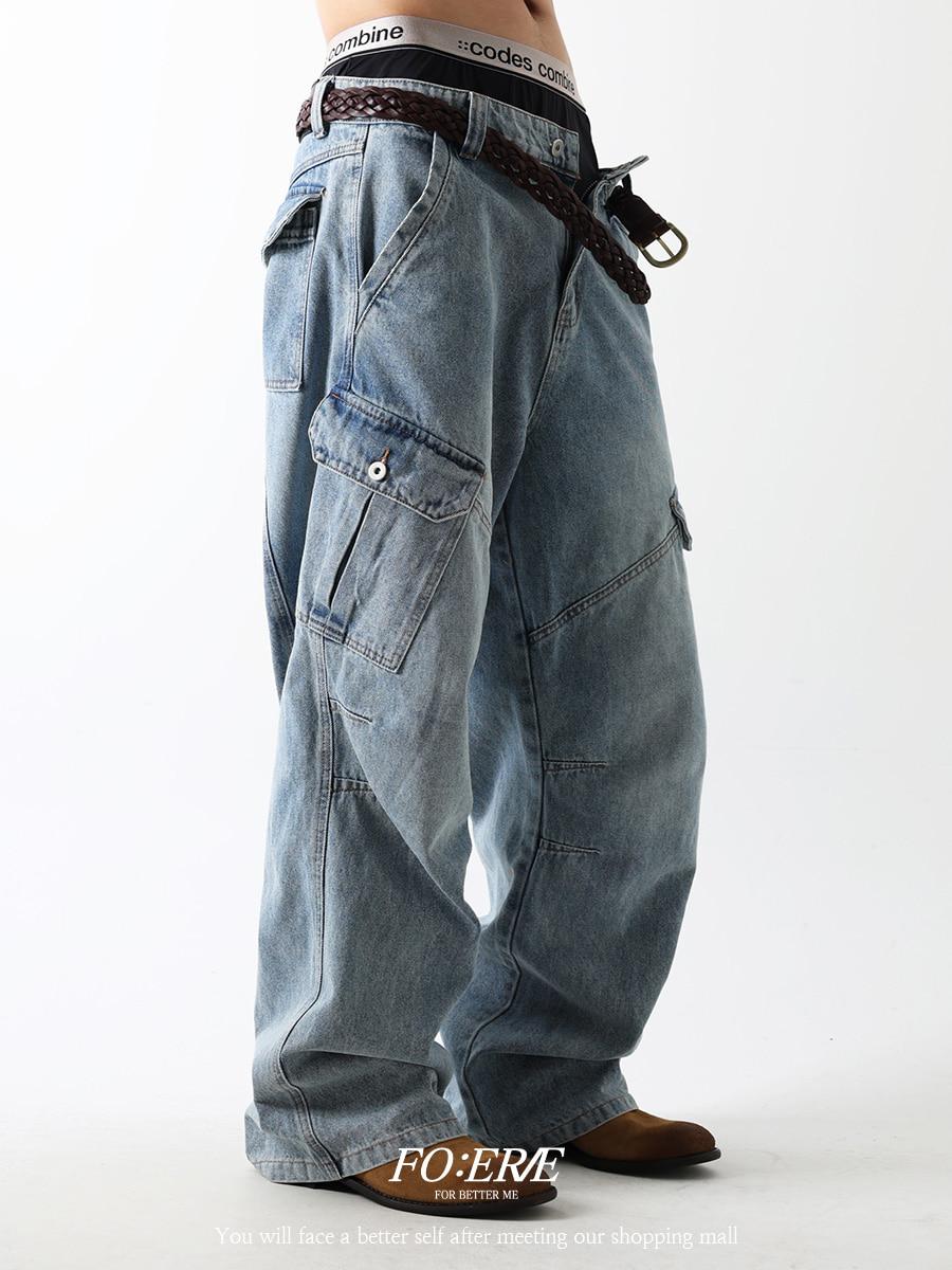 Karid denim cargo pants