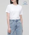우먼즈 베이식 크루 넥 반팔 티셔츠 [화이트]