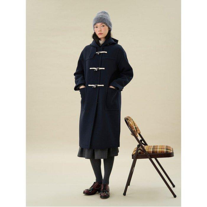 [Essential] 울 혼방 더플 코트  네이비 (BF4X30E02R)