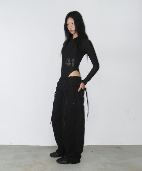 Layered Sweatpants / Black